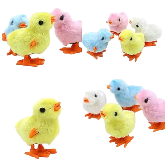 12 Unidades Pollo Pollito Juguete Cuerda Niños Bebes Peluche