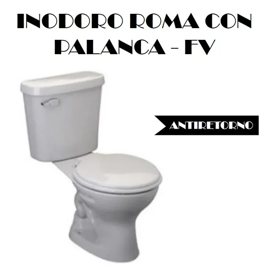 Inodoro Poceta Roma Con Palanca Redonda - Fv