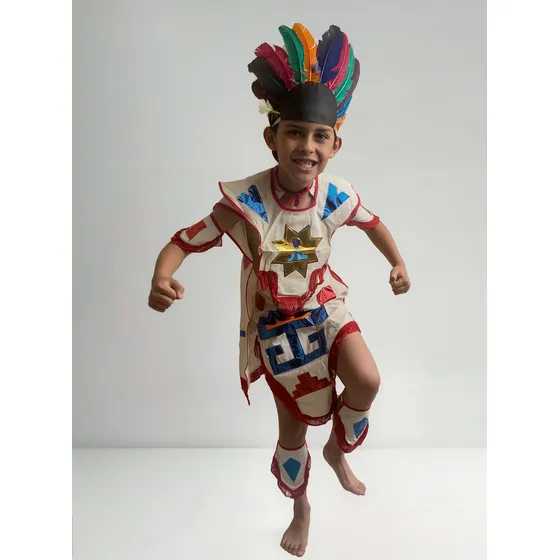 Traje Azteca Adolescente Conchero Dia De Las Naciones Unidas