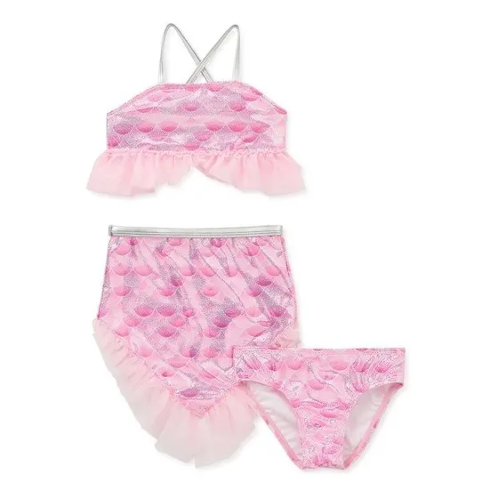 Traje De Baño Sirena Niñas 