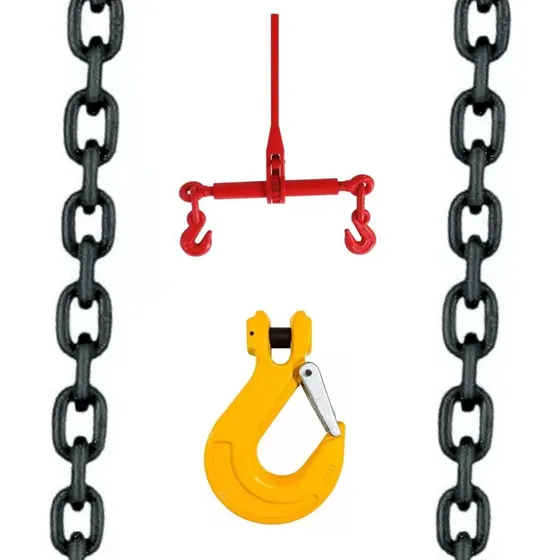 Corrente 3/8 4m + Tensionador + 02 Gancho Clevis