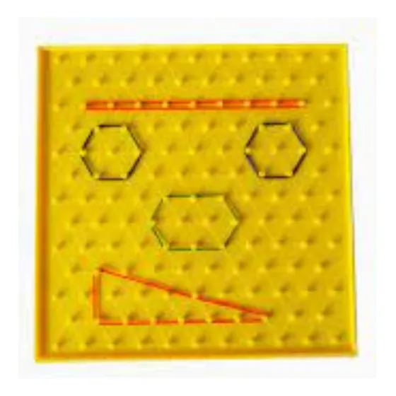 Geoplano De Plástico Juego Didáctico 20cm X 20 Cm