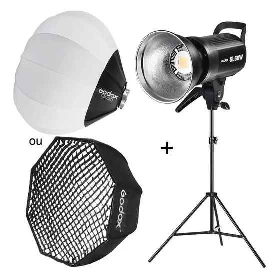 Lâmpada Led Godox Sl60dii Softbox Lanterna Ou Octabox 95cm Cor da luz SOFTBOX LANTERNA 65CM 127/220V