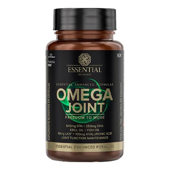 Ômega Joint 60 Cápsulas Articulação Essential Nutrition Sabor Natural