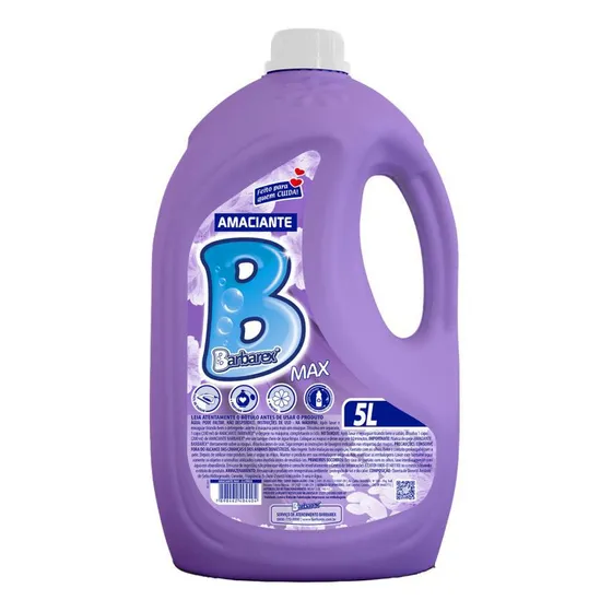 Amaciante Para Roupas Agradável Max 5 Litros Roxo Barbarex