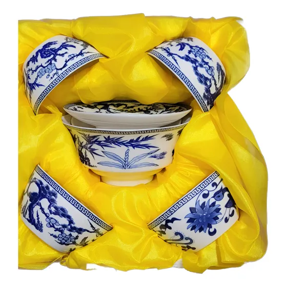 Caja Para Té China Logevidad Y Bamboo 4 Compartimentos