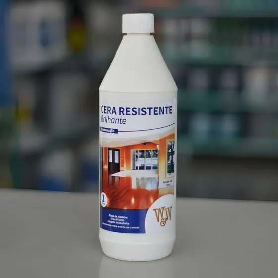 Cera Para Piso De Madeira Resistente Brilhante - W&w 1l