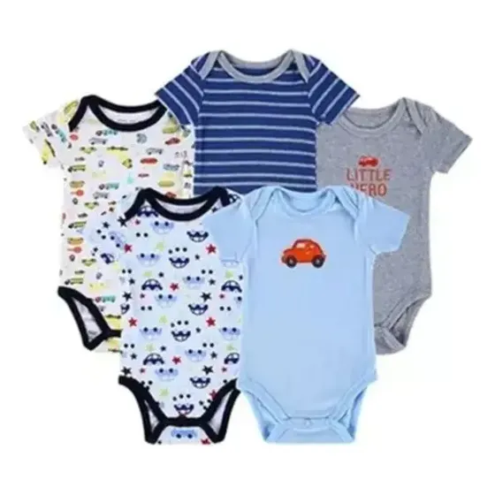 Bodies Manga Corta Carters Bebé Niño Y Niña Set 5 Bodys