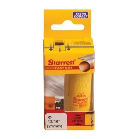 Serra Copo Aço Rápido Bimetal 13/16 (21mm) - Starrett Serra Copo Aço Rápido Bimetal 13/16 (21mm) - Starrett