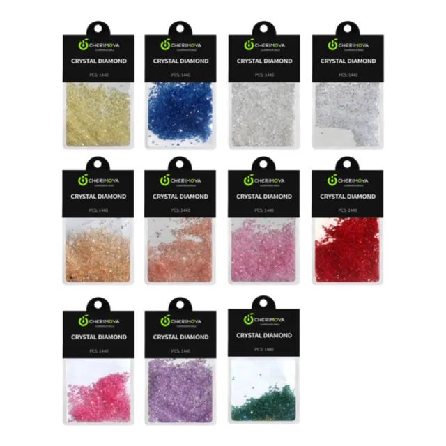 Strass Cristales Para Uñas Decoración 1440 Piedras Cherimoya