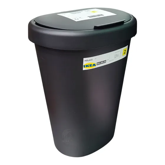 Holass Papelera Oficina Cubo Con Tapa Negro 8 Litros Ikea
