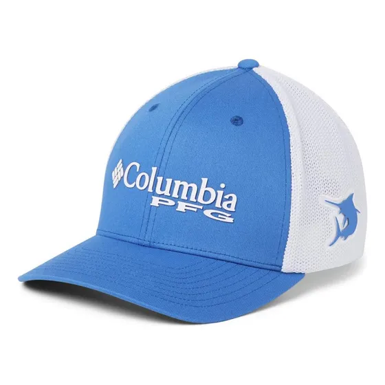 Columbia Pfg Logo Mesh Ball Cap Large-x-large Vivid Blue