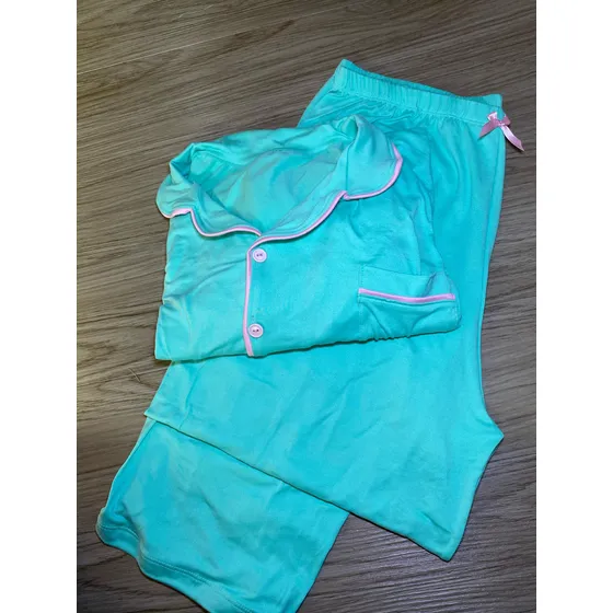 Pijama De Dama Pantalón De Botones 