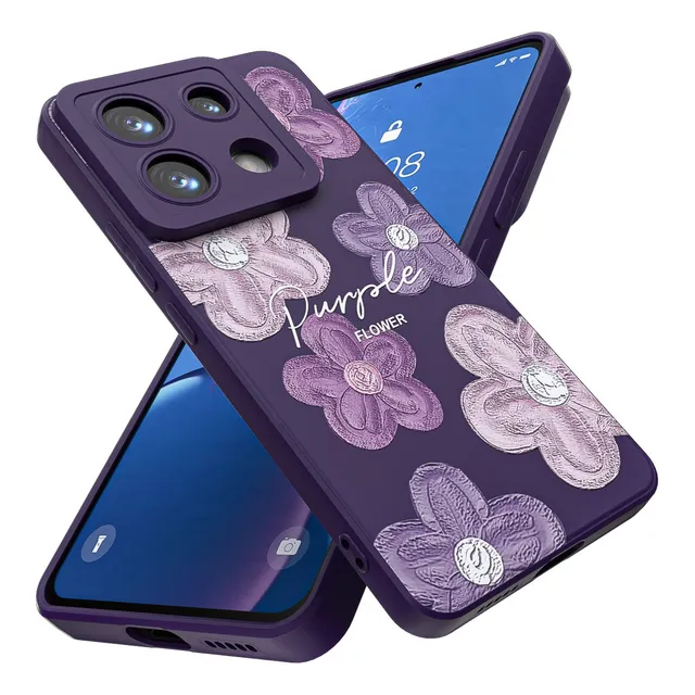 Funda Para Xiaomi Poco X6 5g / Redmi Note 13 Pro 5g Carcasa Uso Rudo Con Flores Dibujos