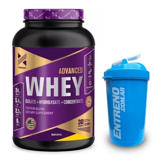 Advanced Whey Proteina Xtrenght 2lbs Blend Isolado + Shaker