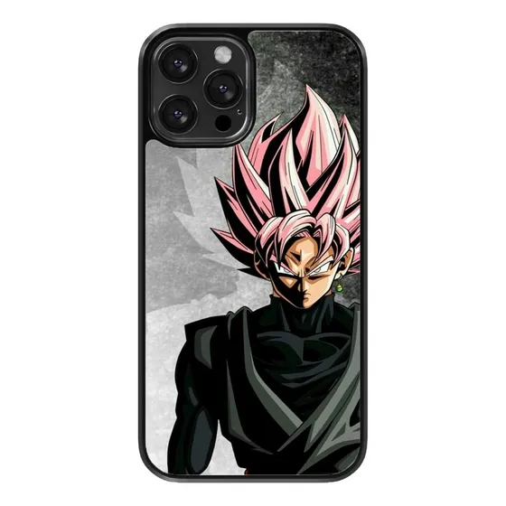 Funda Para Celular Dragon Ball Goku Black Sayajin Rosa Color Negro iPhone 13