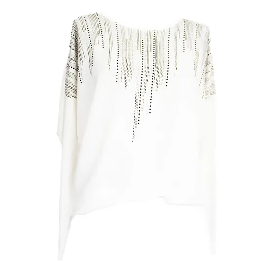 Sweater Mujer Hilo Lycra Importado Strass Brillos Imaggine