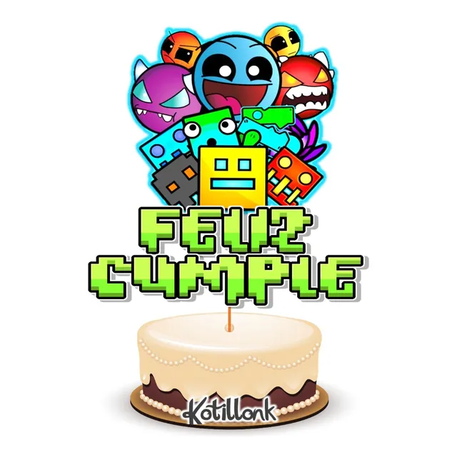 Geometry Dash Adorno Para Torta K.