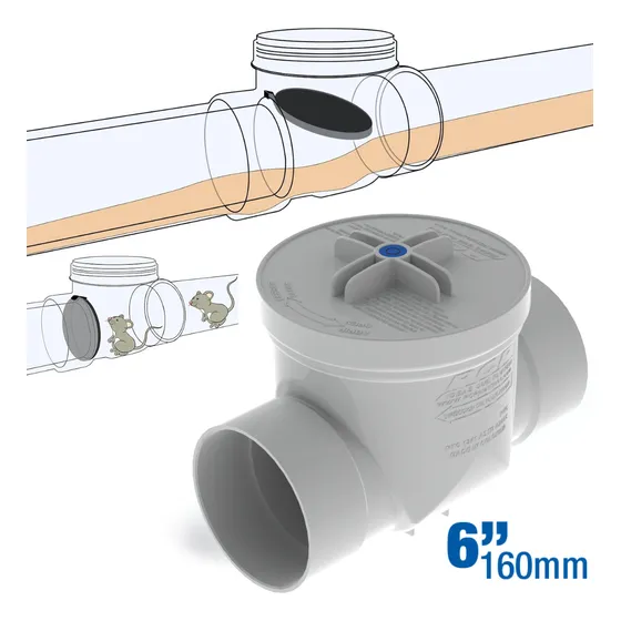 Valvula Check Anti Retorno 6'' Pulgadas Desagüe Agua Negras