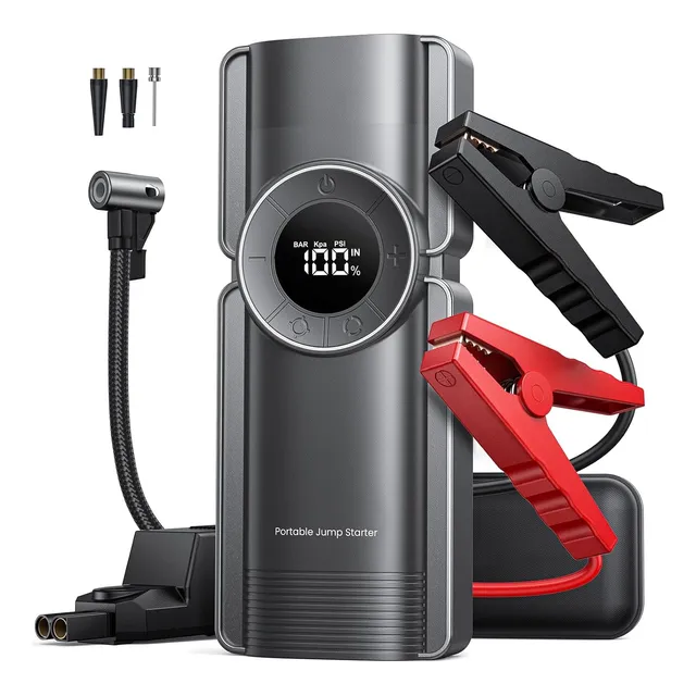 Jumper Arrancador De Bateria C Inflador Cauchos Power Bank