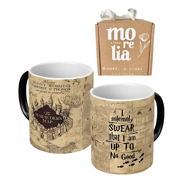 Taza Magica Mapa Del Merodeador  - Harry Potter - Oferta