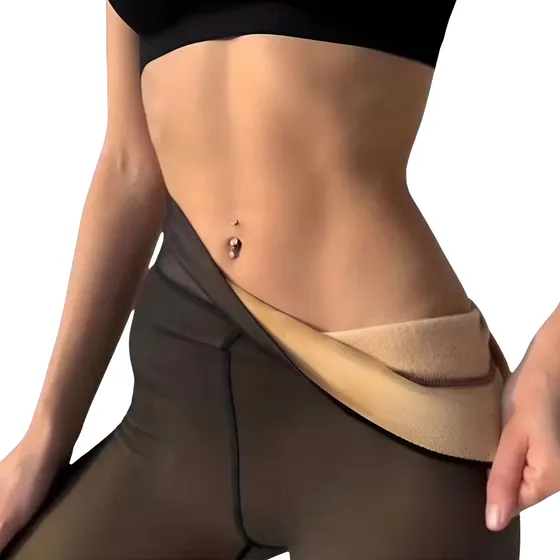 Medias Efecto Piel Panties Termicas Calzas Con Peluche