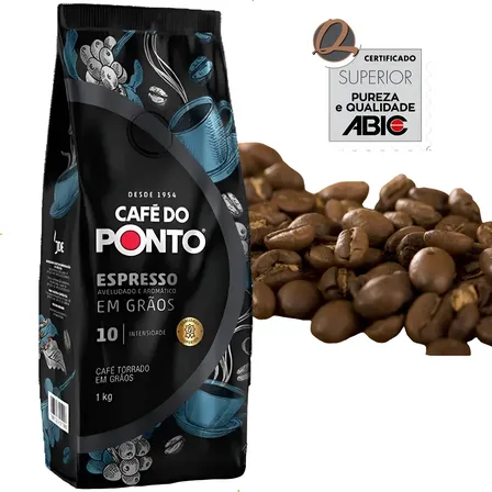 Cafe Do Ponto Espresso Em Graos Torrado Intensidade 10 - 1kg