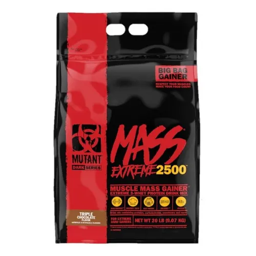 Gainer Mutant Mass Xxxtreme 2500 20lbs Ganador Peso Proteina Sabor Chocolate