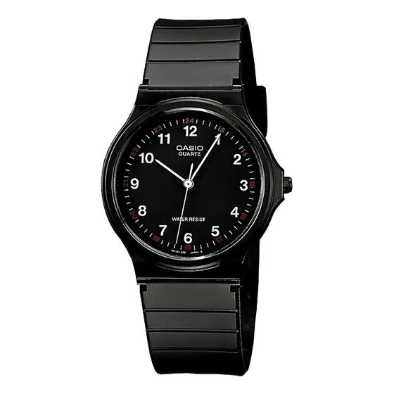 Reloj pulsera Casio MQ-24-1BL con correa de resina color negro | Cuotas sin interés