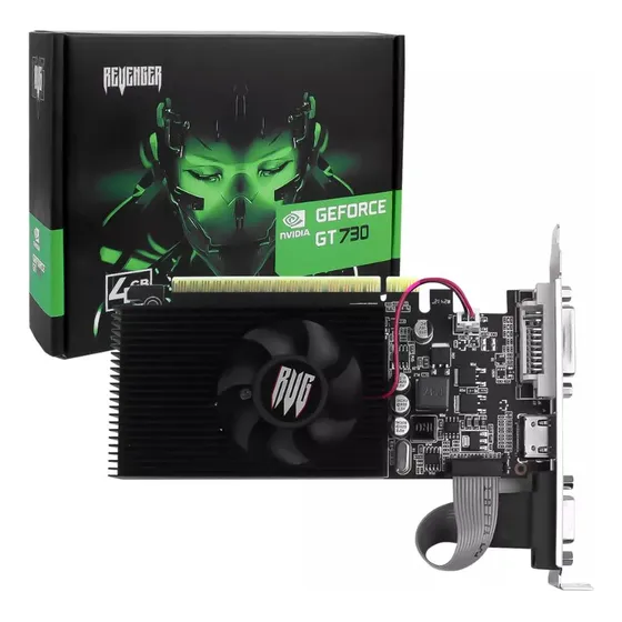 Placa De Vídeo Gaming Nvidia Geforce Gt730 4gb Ddr3 Hdmi Vga