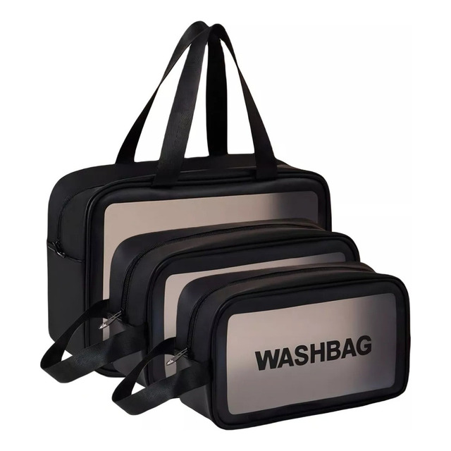 Kit Necessaire Washbag Feminina Viagem Cosmetico Praia Pink Kit Necessaire Washbag Feminina Viagem Cosmetico Praia Pink