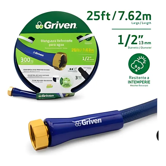 Manguera Reforzada Para Agua 1/2  - 25ft Griven