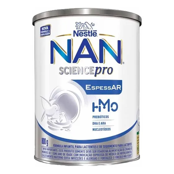 Fórmula infantil em pó sem glúten Nestlé Nan EspessAR en lata de 1 de 800g - 0 meses a 1 anos