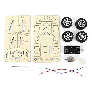 Kit De Coche De Carreras De Madera Eléctrico De Bricolaje Pa Kit De Coche De Carreras De Madera Eléctrico De Bricolaje Pa