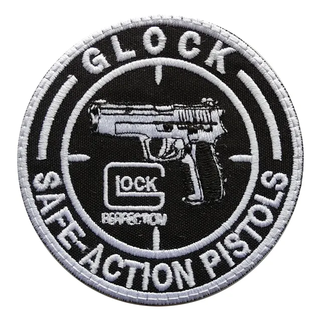 Parche Bordado Glock Safe Action Pistols Polígono Tiro