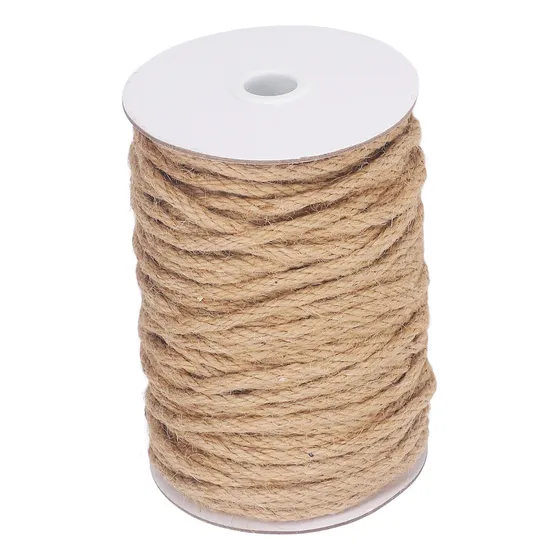 1 Rollo De Cuerda De Fibra De Cáñamo, 6 Mm, 4 Hilos, Multius