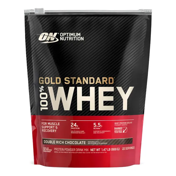 Proteina Whey Gold Standard On 100% 1.5 Lb Los Sabor Sabor Double Rich Chocolate