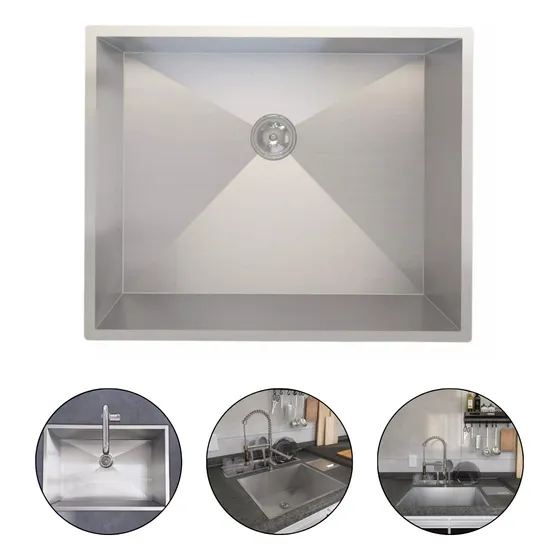 Cuba Aço Inox304 54x36 Funda P/ Cozinha Design Moderno