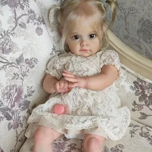 Muñeca Reborn Realista De 45 Cm Con Ojos Abiertos | Cuerpo De Tela Suave Y Vinilo, Pelo Enraizado A Mano, Accesorios Incluidos, Para Niñas Desde 3 Años
