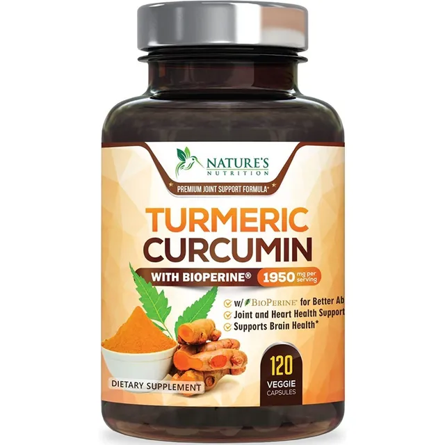 Curcuma Con  Pimienta Negra, 1950 Mg   120capsulas.