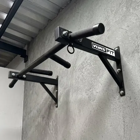 Barra Fixa De Parede Pull-up Modelo Externo Interno Completa Preto