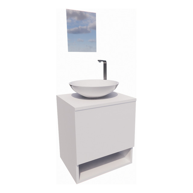 Gabinete Para Banheiro 40cm Com Cuba E Espelho Armário Suspenso Lavabo Completo Gabinete Para Banheiro 40cm Com Cuba E Espelho Armário Suspenso Lavabo Completo