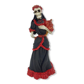 Escultura Pomba Gira Rosa Caveira 23,5 Cm Em Resina Escultura Pomba Gira Rosa Caveira 23,5 Cm Em Resina