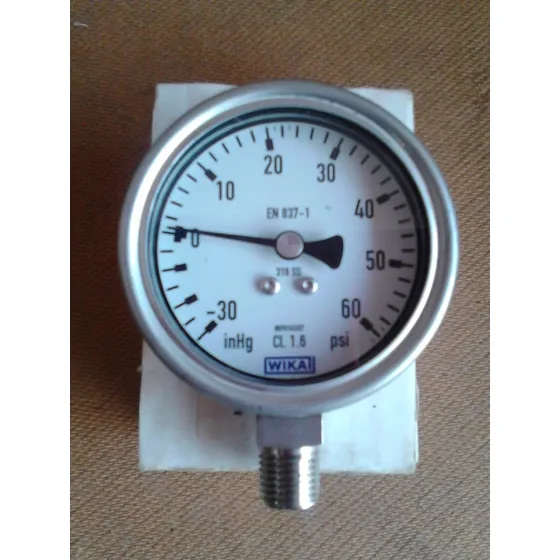 Manometro -30inhg/+60psi Con Carcasa De Acero Inox