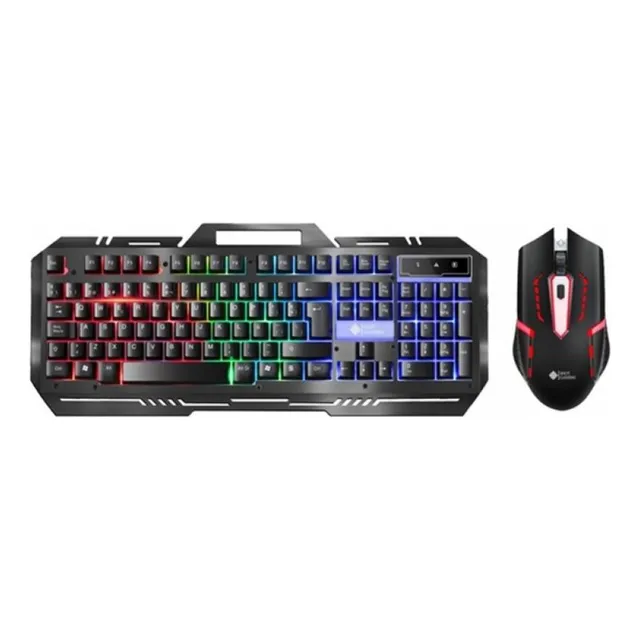 Kit De Teclado + Mouse Gamer Shot Gaming Rgb 9001 Usb Negro