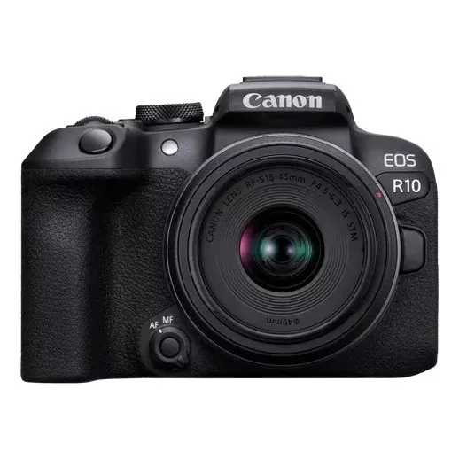 Canon EOS R10 + RF-S18-45mm sin espejo color negro