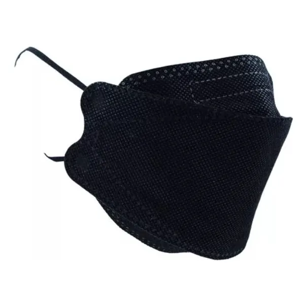 Cubrebocas Kf94 Mascarilla 50 Piezas Color Negro Diseño De La Tela Liso