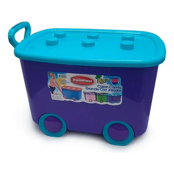 Caja 95lt Polinplast Kids Con Ruedas/halador