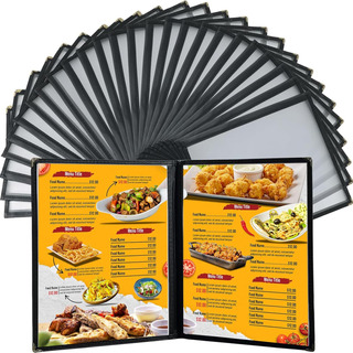 Cubiertas De Menu Flkqc, 29 X 23 Cm, Transparente, 2 Pagi... Cubiertas De Menu Flkqc, 29 X 23 Cm, Transparente, 2 Pagi...