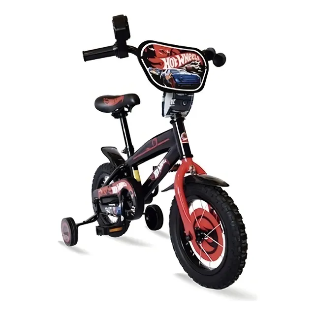 Bicicleta Hotwheels Rodado 12, Giro Didáctico Color Negro Tamaño Del Cuadro 12
